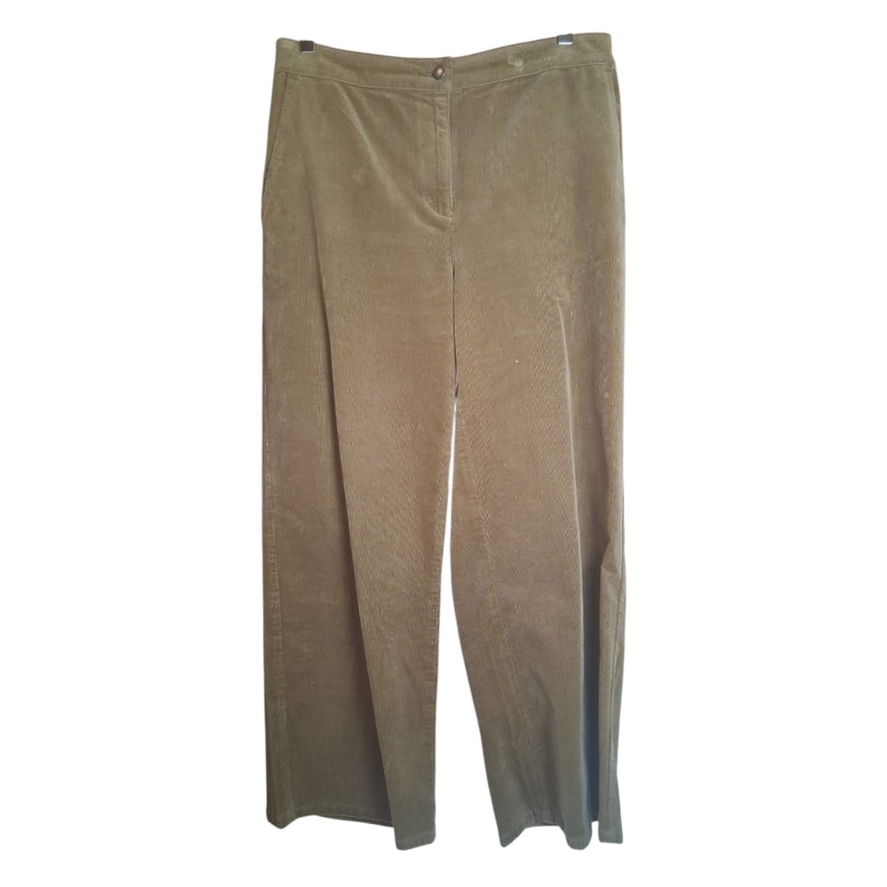 Eileen Fisher Women's Org. Cotton Stretch Butternut Corduroy Wide Leg Pants PM